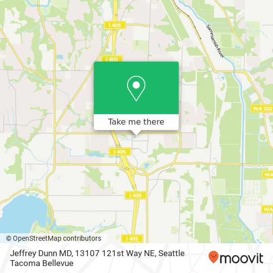 Mapa de Jeffrey Dunn MD, 13107 121st Way NE