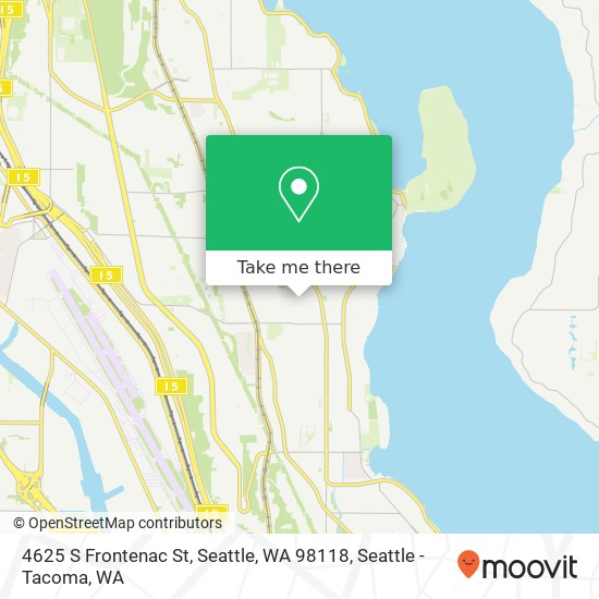 Mapa de 4625 S Frontenac St, Seattle, WA 98118