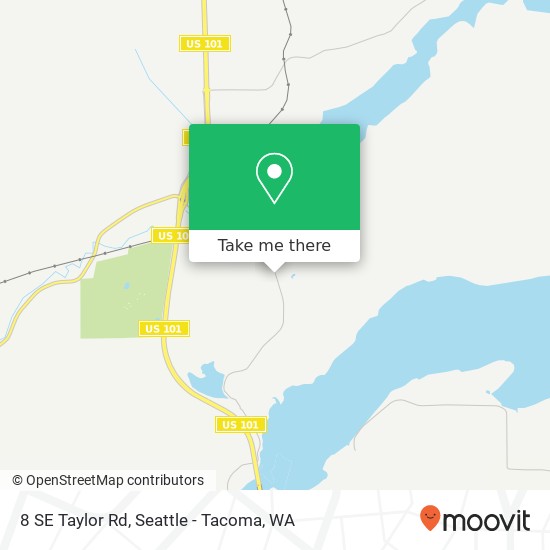 Mapa de 8 SE Taylor Rd, Shelton, WA 98584