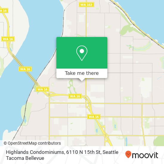 Highlands Condominiums, 6110 N 15th St map