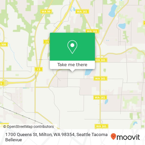 Mapa de 1700 Queens St, Milton, WA 98354