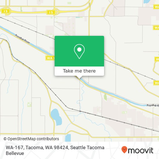 Mapa de WA-167, Tacoma, WA 98424