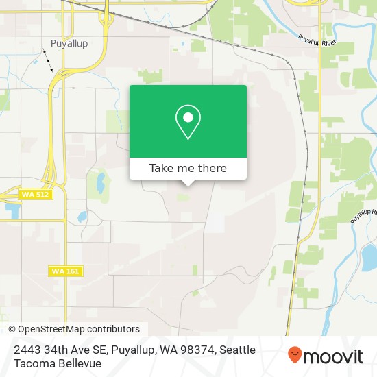 Mapa de 2443 34th Ave SE, Puyallup, WA 98374