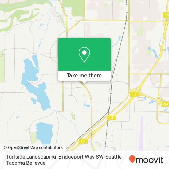 Mapa de Turfside Landscaping, Bridgeport Way SW