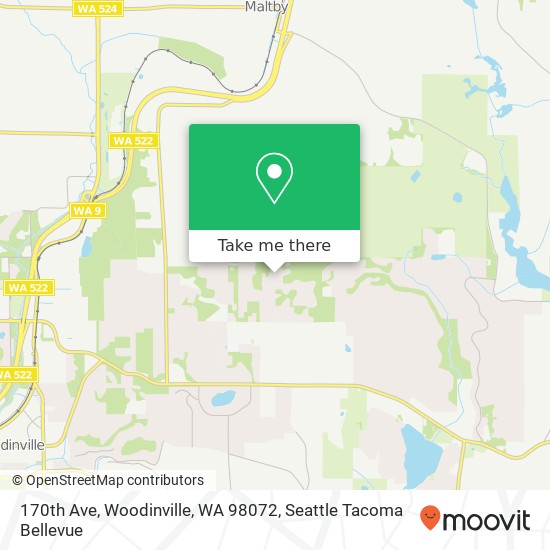 Mapa de 170th Ave, Woodinville, WA 98072