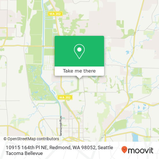 Mapa de 10915 164th Pl NE, Redmond, WA 98052