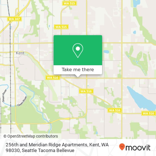 Mapa de 256th and Meridian Ridge Apartments, Kent, WA 98030