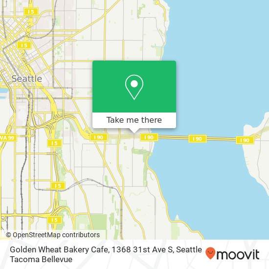 Mapa de Golden Wheat Bakery Cafe, 1368 31st Ave S