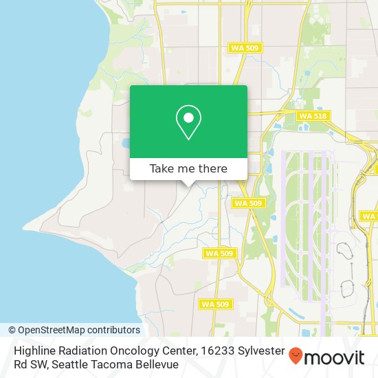 Highline Radiation Oncology Center, 16233 Sylvester Rd SW map