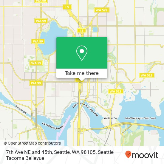 7th Ave NE and 45th, Seattle, WA 98105 map