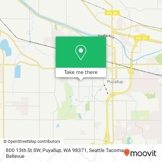 Mapa de 800 13th St SW, Puyallup, WA 98371