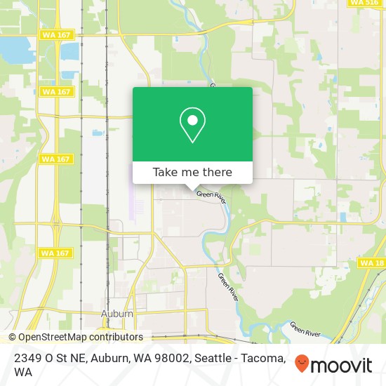 Mapa de 2349 O St NE, Auburn, WA 98002