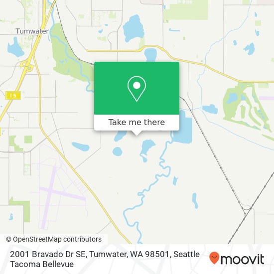 Mapa de 2001 Bravado Dr SE, Tumwater, WA 98501