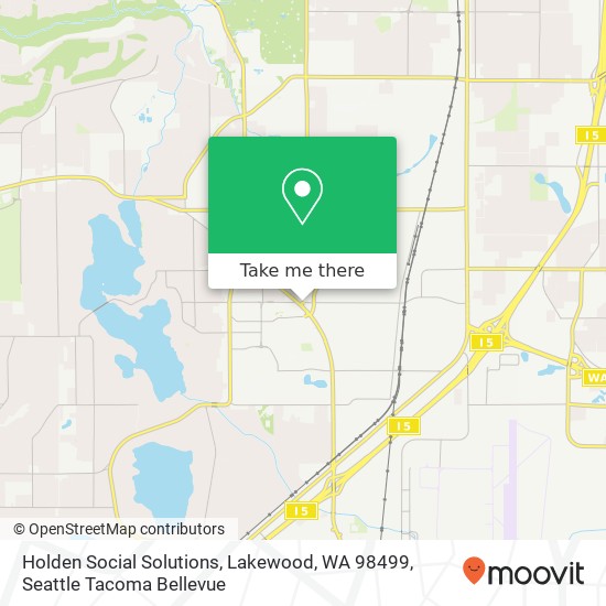 Mapa de Holden Social Solutions, Lakewood, WA 98499