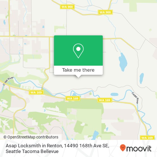 Asap Locksmith in Renton, 14490 168th Ave SE map