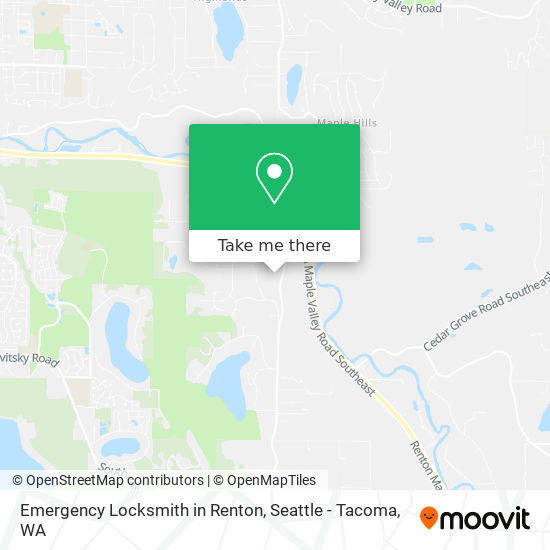 Emergency Locksmith in Renton map