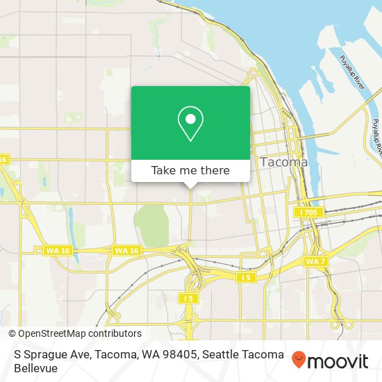 Mapa de S Sprague Ave, Tacoma, WA 98405