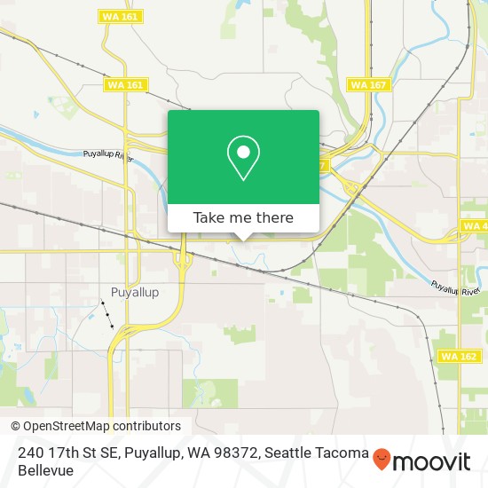 Mapa de 240 17th St SE, Puyallup, WA 98372