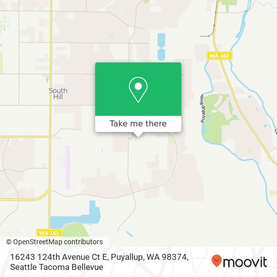 Mapa de 16243 124th Avenue Ct E, Puyallup, WA 98374