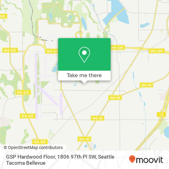 Mapa de GSP Hardwood Floor, 1806 97th Pl SW