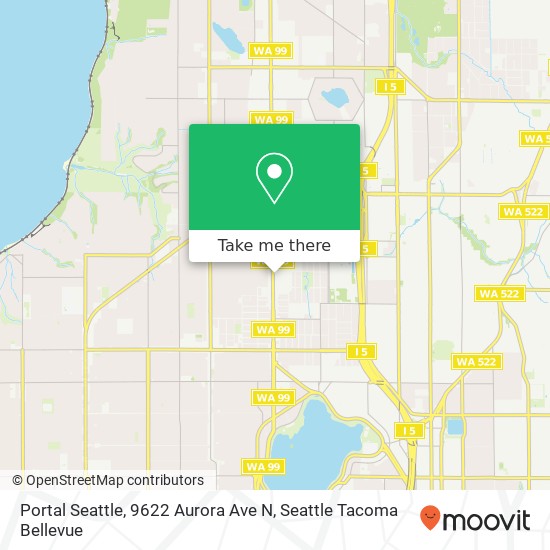 Mapa de Portal Seattle, 9622 Aurora Ave N