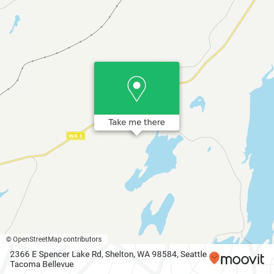 Mapa de 2366 E Spencer Lake Rd, Shelton, WA 98584