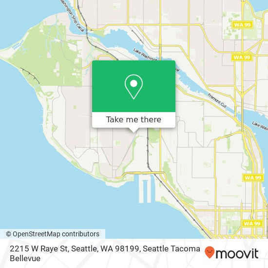 Mapa de 2215 W Raye St, Seattle, WA 98199