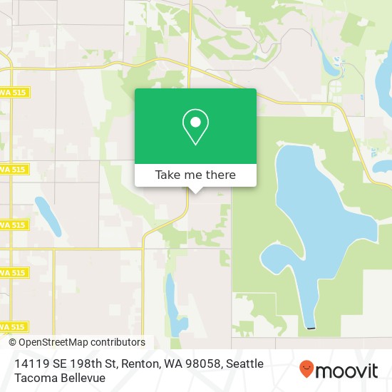 Mapa de 14119 SE 198th St, Renton, WA 98058