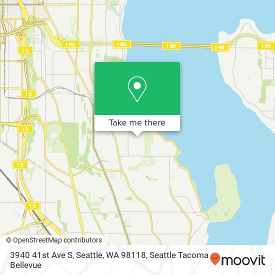 Mapa de 3940 41st Ave S, Seattle, WA 98118