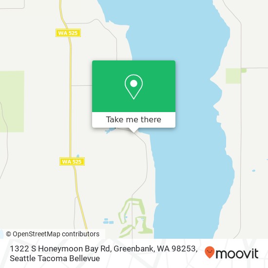 Mapa de 1322 S Honeymoon Bay Rd, Greenbank, WA 98253