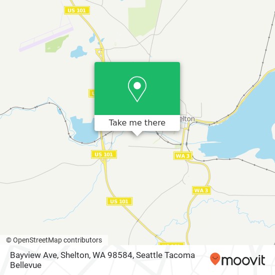 Mapa de Bayview Ave, Shelton, WA 98584