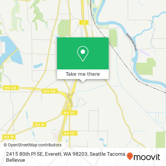 Mapa de 2415 80th Pl SE, Everett, WA 98203