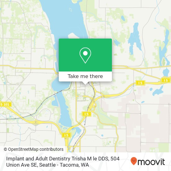 Mapa de Implant and Adult Dentistry Trisha M le DDS, 504 Union Ave SE