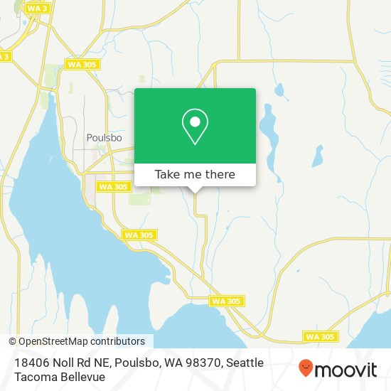 Mapa de 18406 Noll Rd NE, Poulsbo, WA 98370