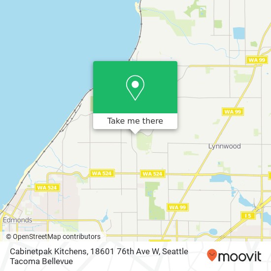 Mapa de Cabinetpak Kitchens, 18601 76th Ave W