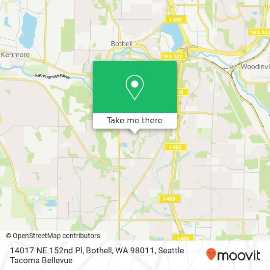 14017 NE 152nd Pl, Bothell, WA 98011 map