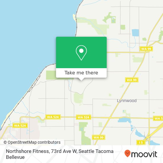Mapa de Northshore Fitness, 73rd Ave W