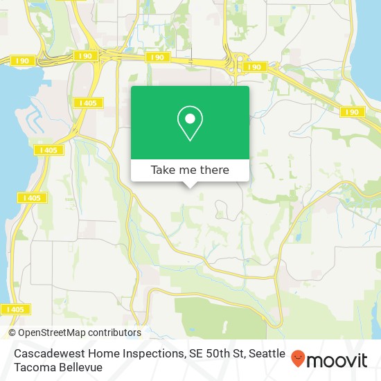 Cascadewest Home Inspections, SE 50th St map
