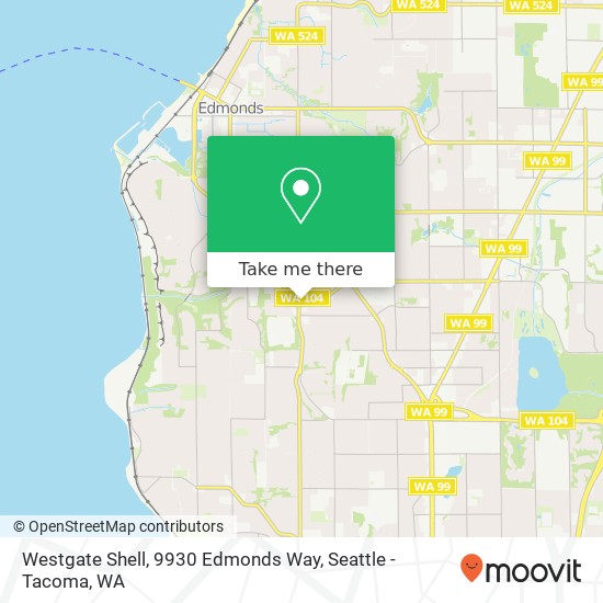 Mapa de Westgate Shell, 9930 Edmonds Way