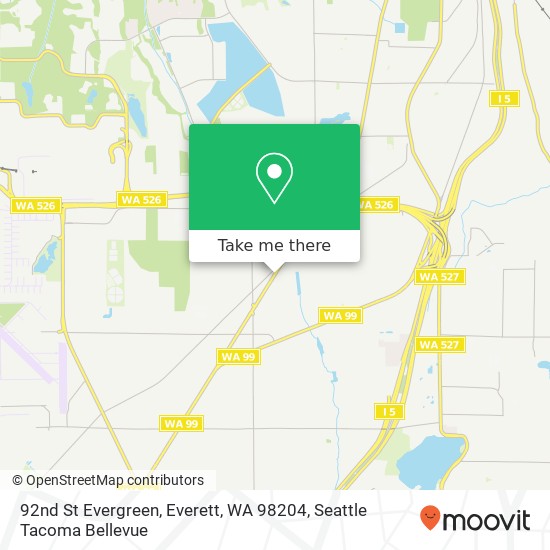 92nd St Evergreen, Everett, WA 98204 map