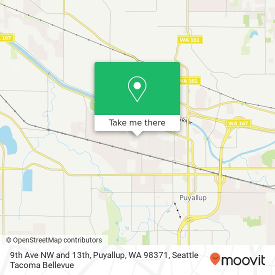 Mapa de 9th Ave NW and 13th, Puyallup, WA 98371