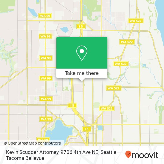 Mapa de Kevin Scudder Attorney, 9706 4th Ave NE