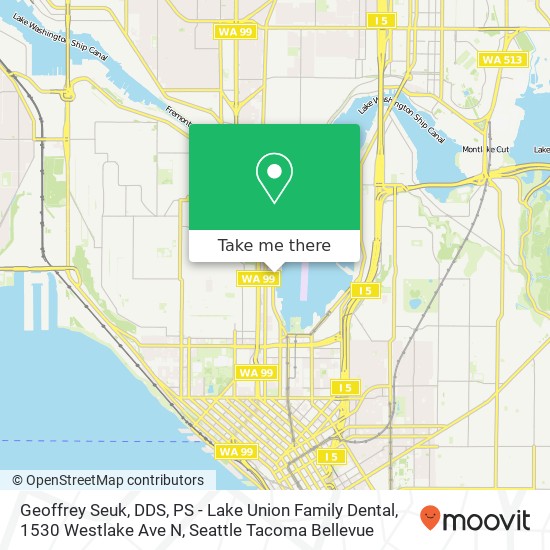 Geoffrey Seuk, DDS, PS - Lake Union Family Dental, 1530 Westlake Ave N map