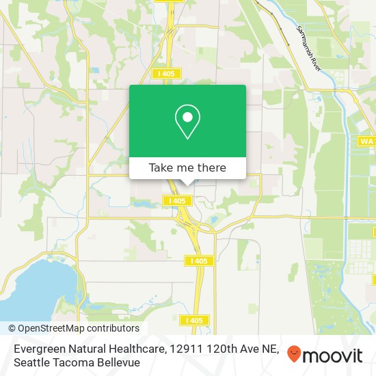 Mapa de Evergreen Natural Healthcare, 12911 120th Ave NE