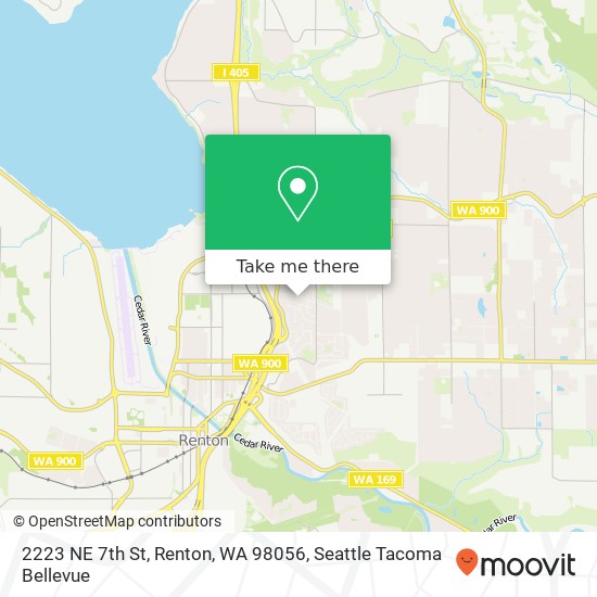 Mapa de 2223 NE 7th St, Renton, WA 98056