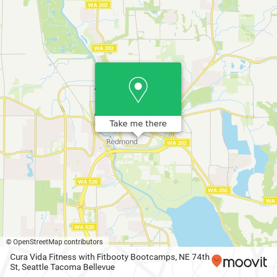 Cura Vida Fitness with Fitbooty Bootcamps, NE 74th St map