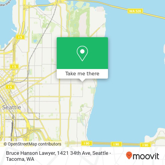 Mapa de Bruce Hanson Lawyer, 1421 34th Ave