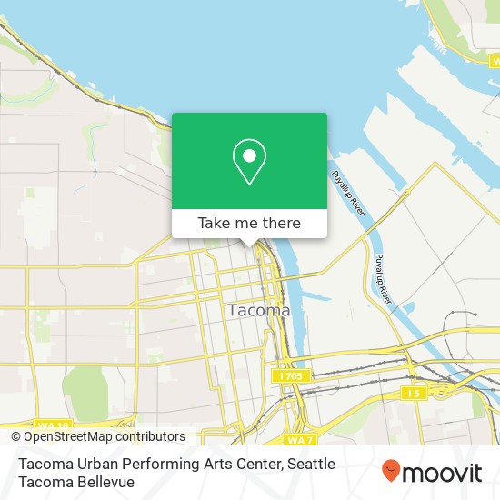 Mapa de Tacoma Urban Performing Arts Center