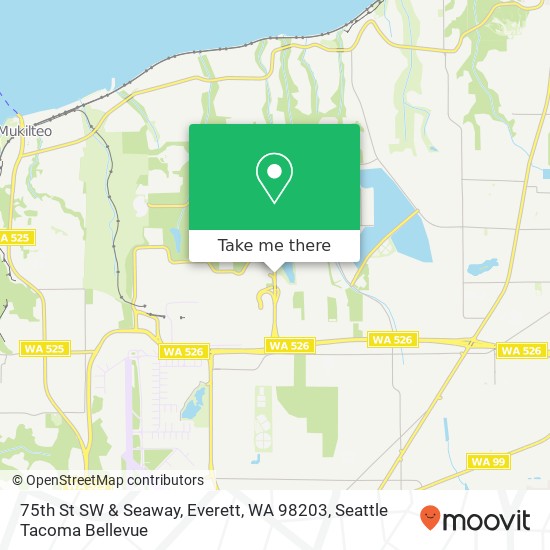 Mapa de 75th St SW & Seaway, Everett, WA 98203