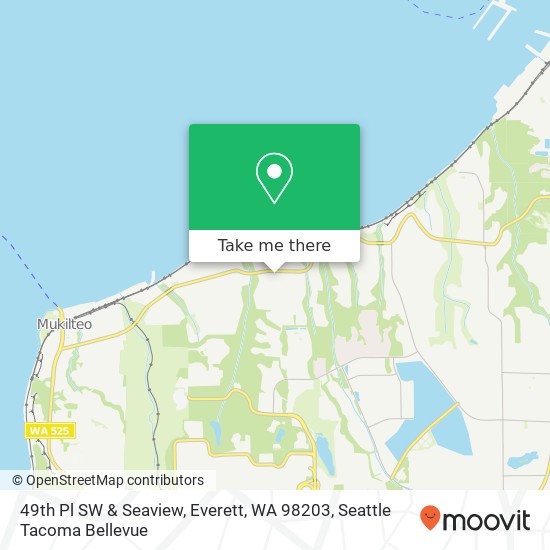 Mapa de 49th Pl SW & Seaview, Everett, WA 98203